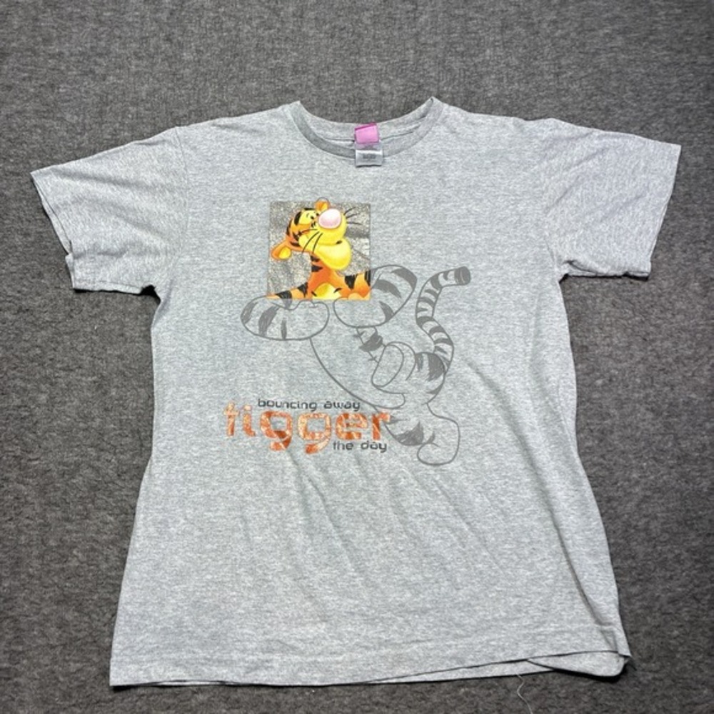 Vintage Disney Winnie The Pooh Tigger Bouncing Away T Shirt Womens Large Gray